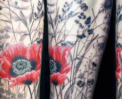 003a Blumen Mohnblume Tattoo Studio Hamburg Skinworxx