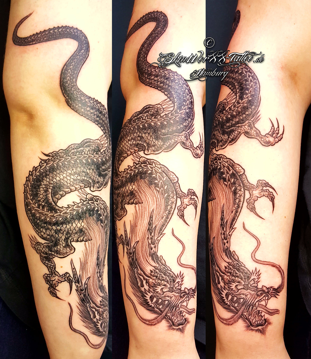 Drachen Tattoo by Rudo - Hamburg